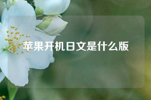 苹果开机日文是什么版